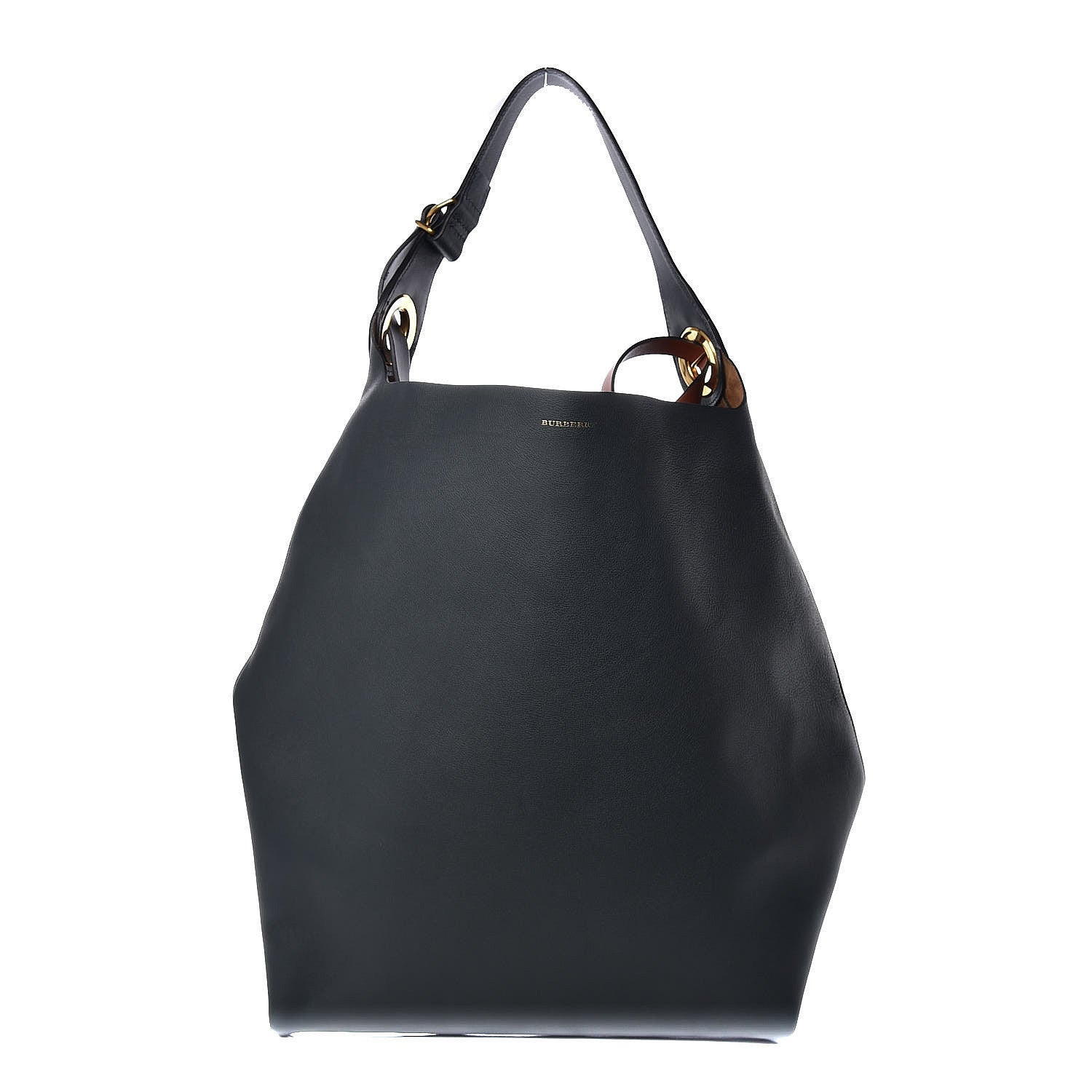 Burberry Calfskin Medium Grommet Detail Tote Dark Emerald 1 of 7