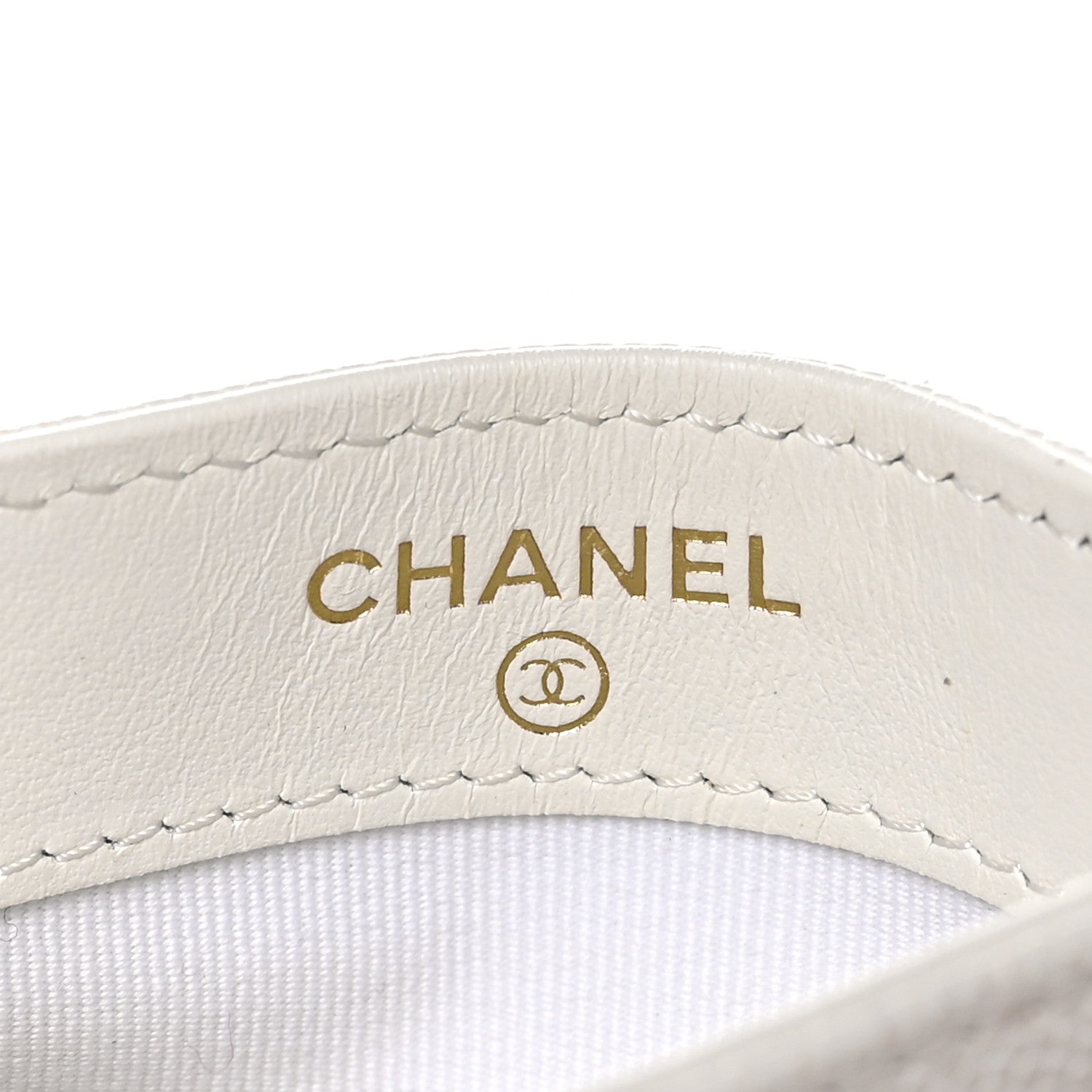Chanel Caviar Quilted Card Holder White 9 of 14