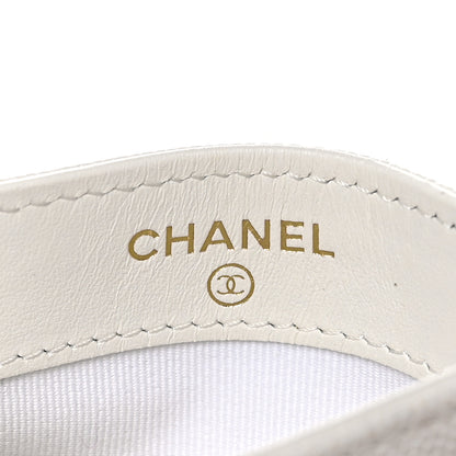 Chanel Caviar Quilted Card Holder White 9 of 14