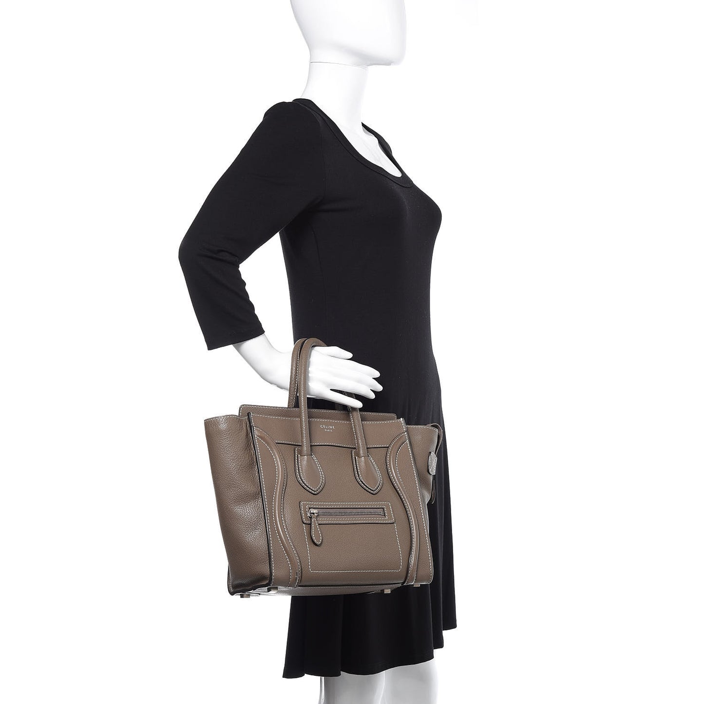 Drummed Calfskin Micro Luggage Souris