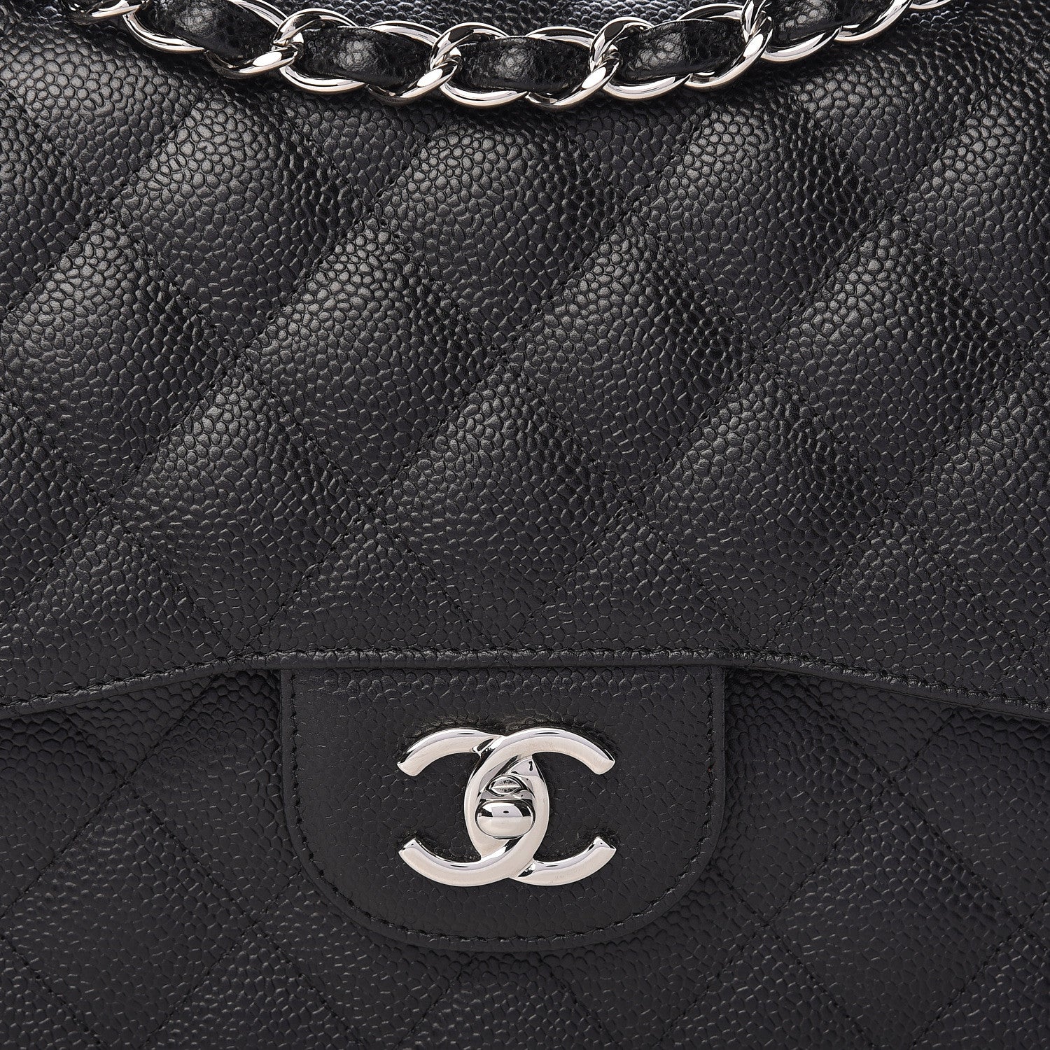 Chanel Caviar Quilted Jumbo Double Flap Black 8 of 11