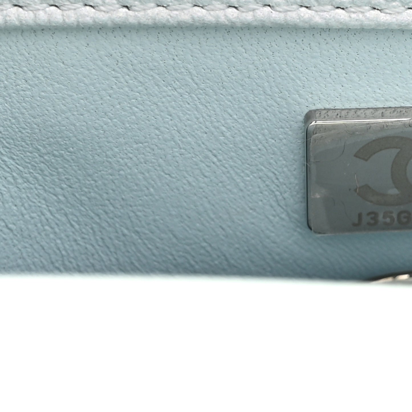 Iridescent Caviar Quilted Extra Mini Coco Handle Flap Light Blue