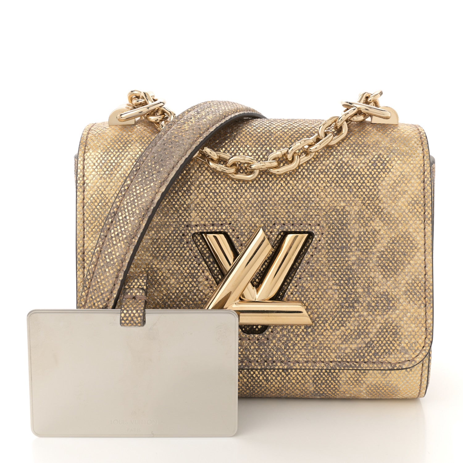 Louis Vuitton Snakeskin Twist Mini Shoulder Bag Brown 3 of 11