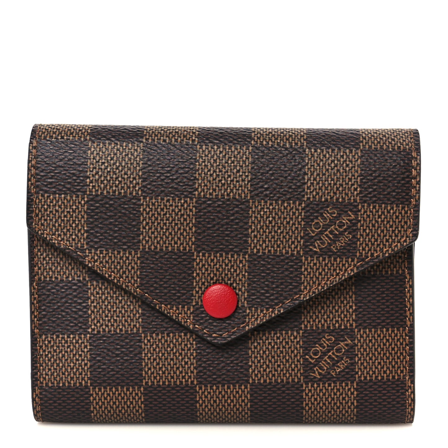 Damier Ebene Victorine Wallet Red