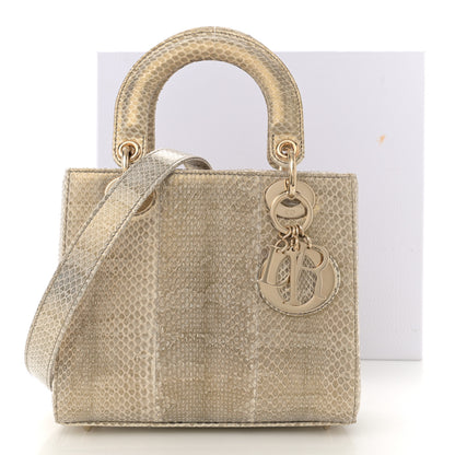 Christian Dior Metallic Snakeskin Small Lady Dior Gold 11 of 11