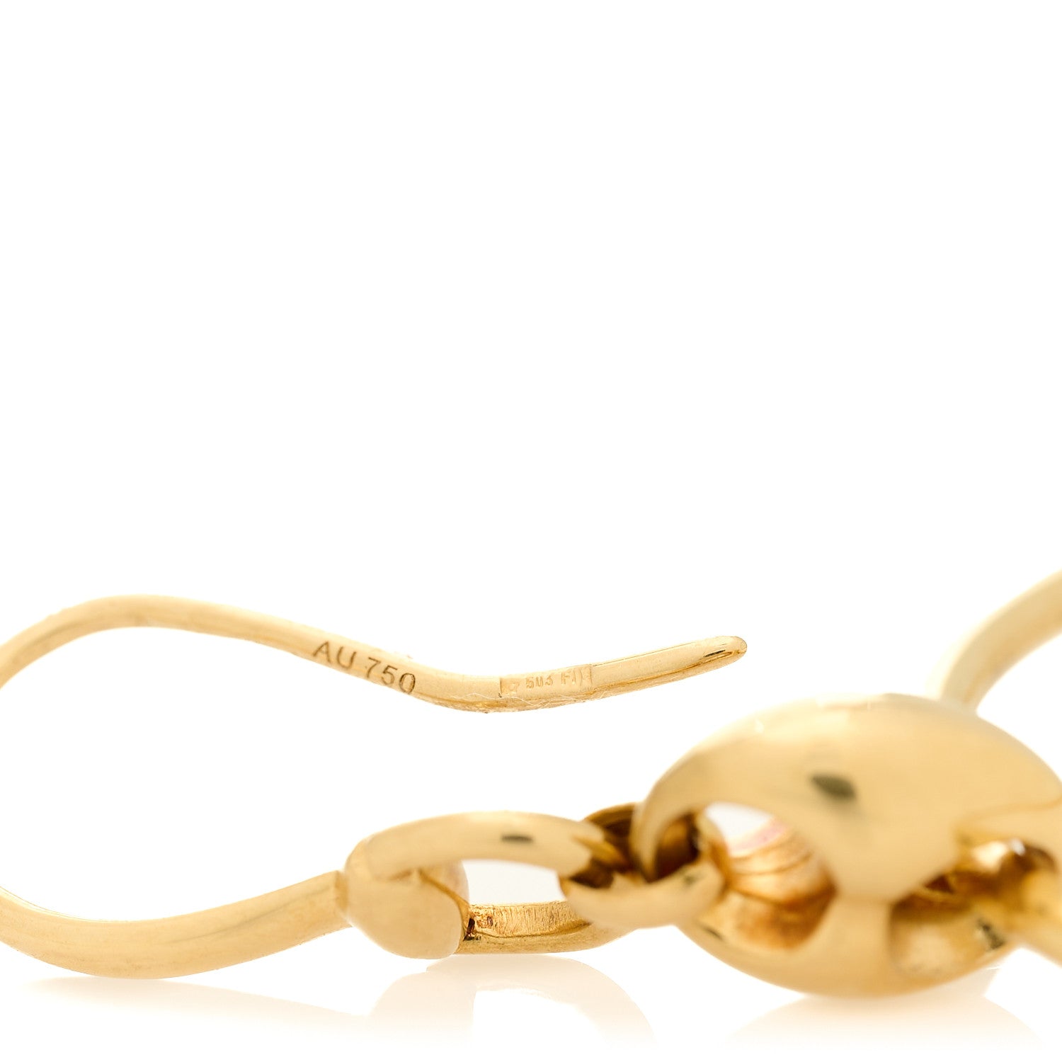 Gucci 18K Yellow Gold Marina Hoop Earrings 6 of 6