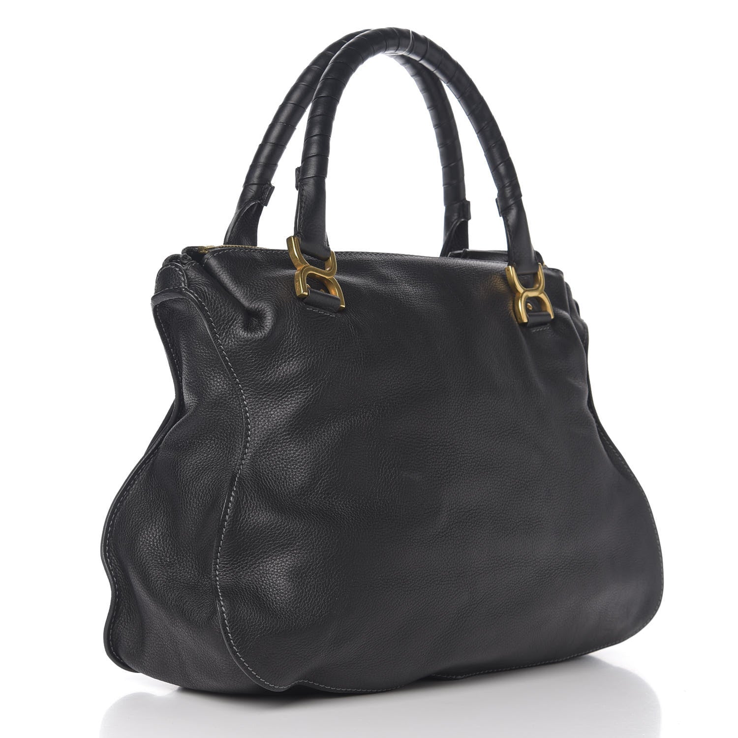 Chloe Calfskin Large Marcie Satchel Black 2 of 8