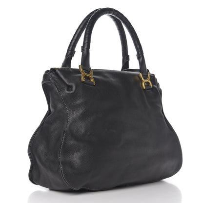 Chloe Calfskin Large Marcie Satchel Black 2 of 8
