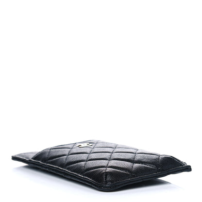 Chanel Caviar Quilted Classic Flat Wallet Pouch Black 3 of 8