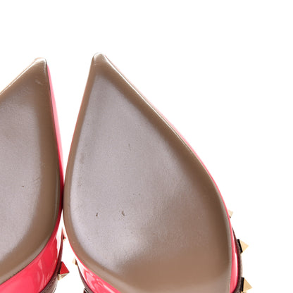 Valentino Garavani Patent Nappa Rockstud Ankle Strap 65mm Pumps 37 Peony Poudre 10 of 12