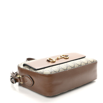 Gucci GG Supreme Monogram Small Horsebit 1955 Shoulder Bag Beige Brown Sugar 4 of 10