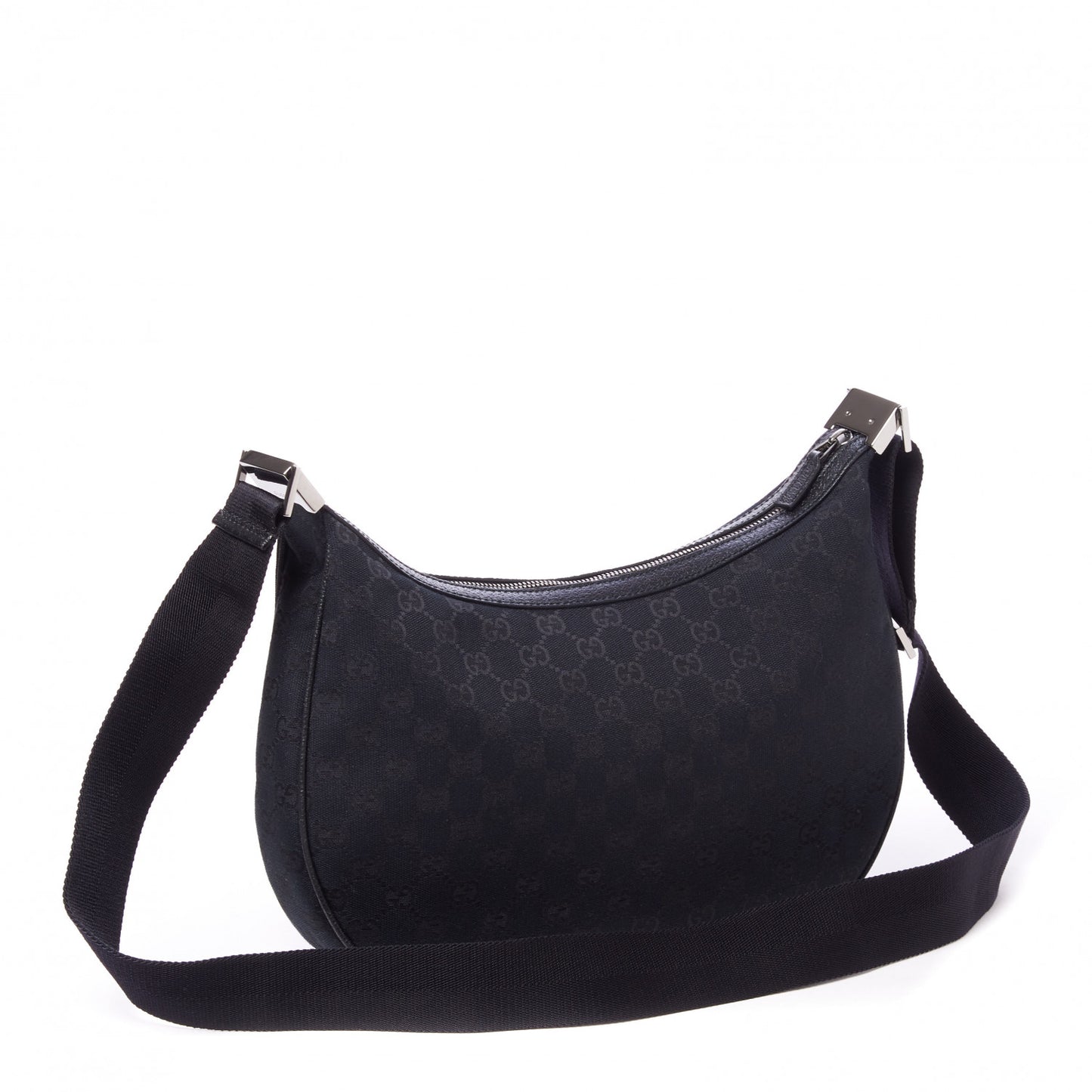 Monogram Medium Half Moon Hobo Black