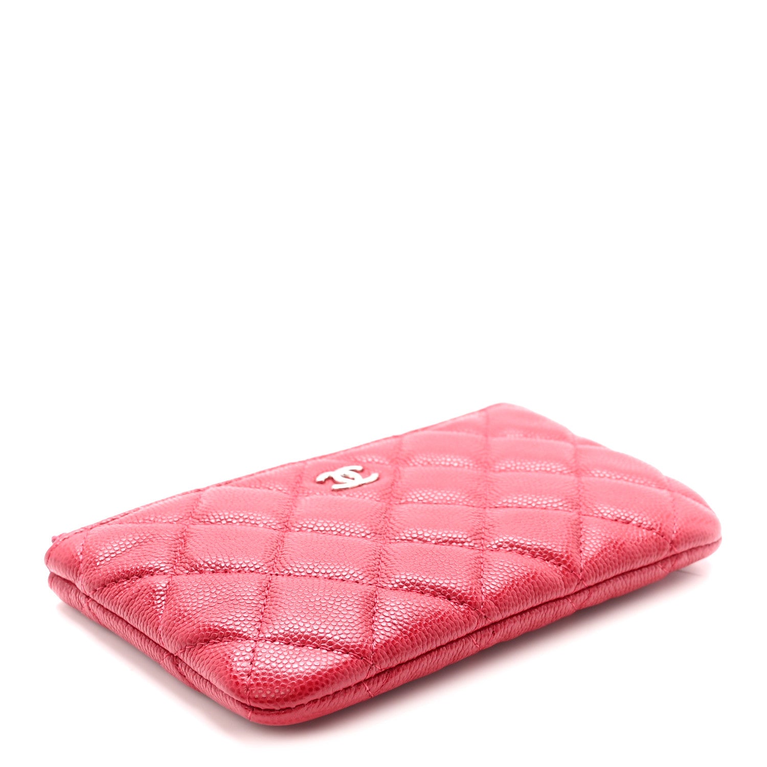 Chanel Caviar Quilted Small Cosmetic Case Red 4 of 7