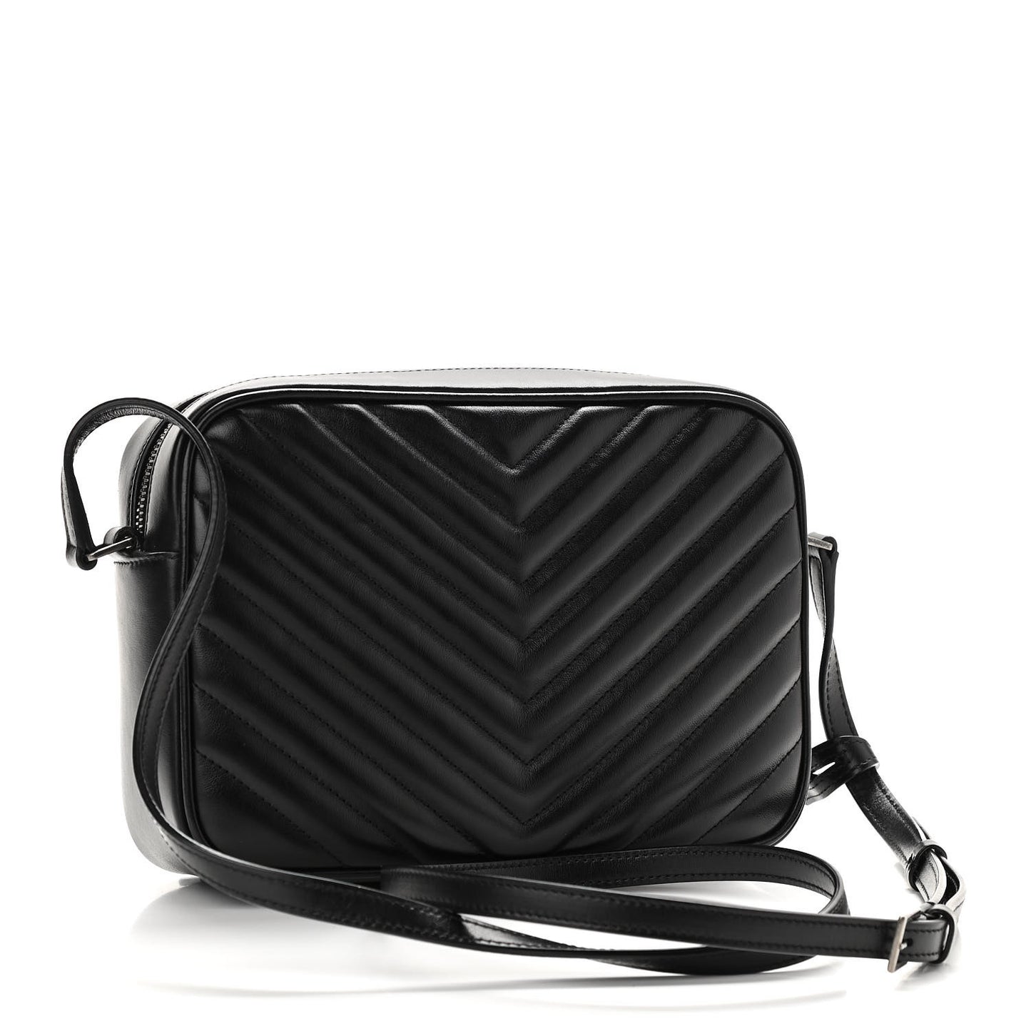 Calfskin Matelasse Monogram Lou Camera Bag Black