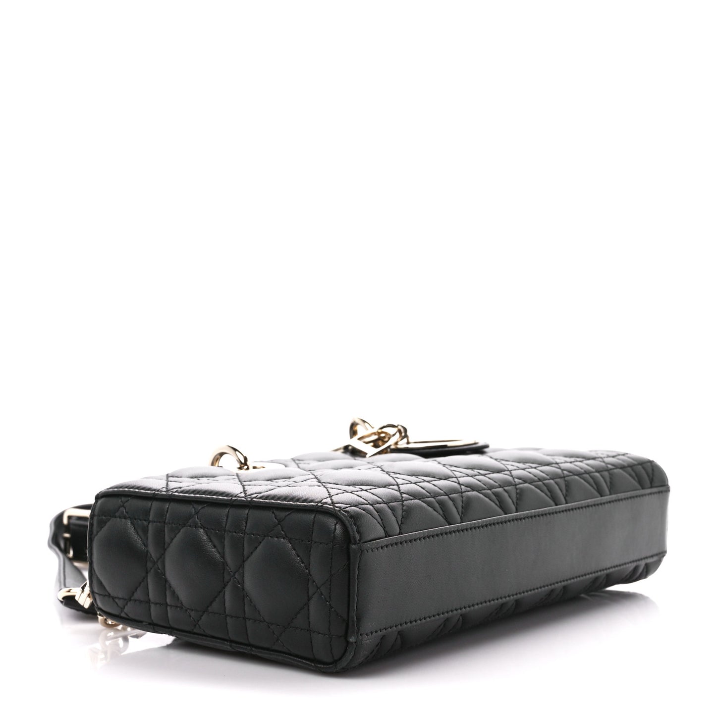 Lambskin Cannage Medium Lady D-Joy Black