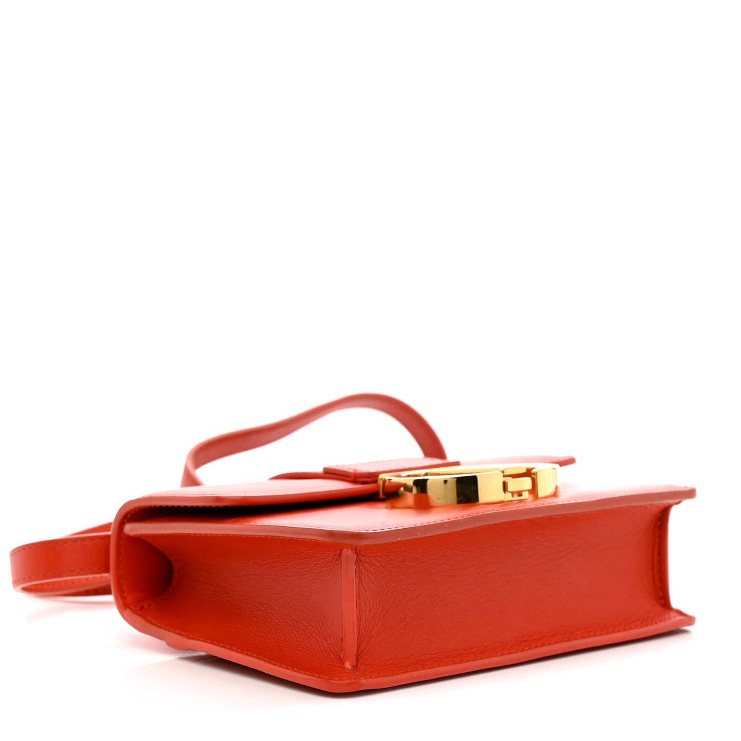 Smooth Calfskin Micro 30 Montaigne Flap Bag Orange