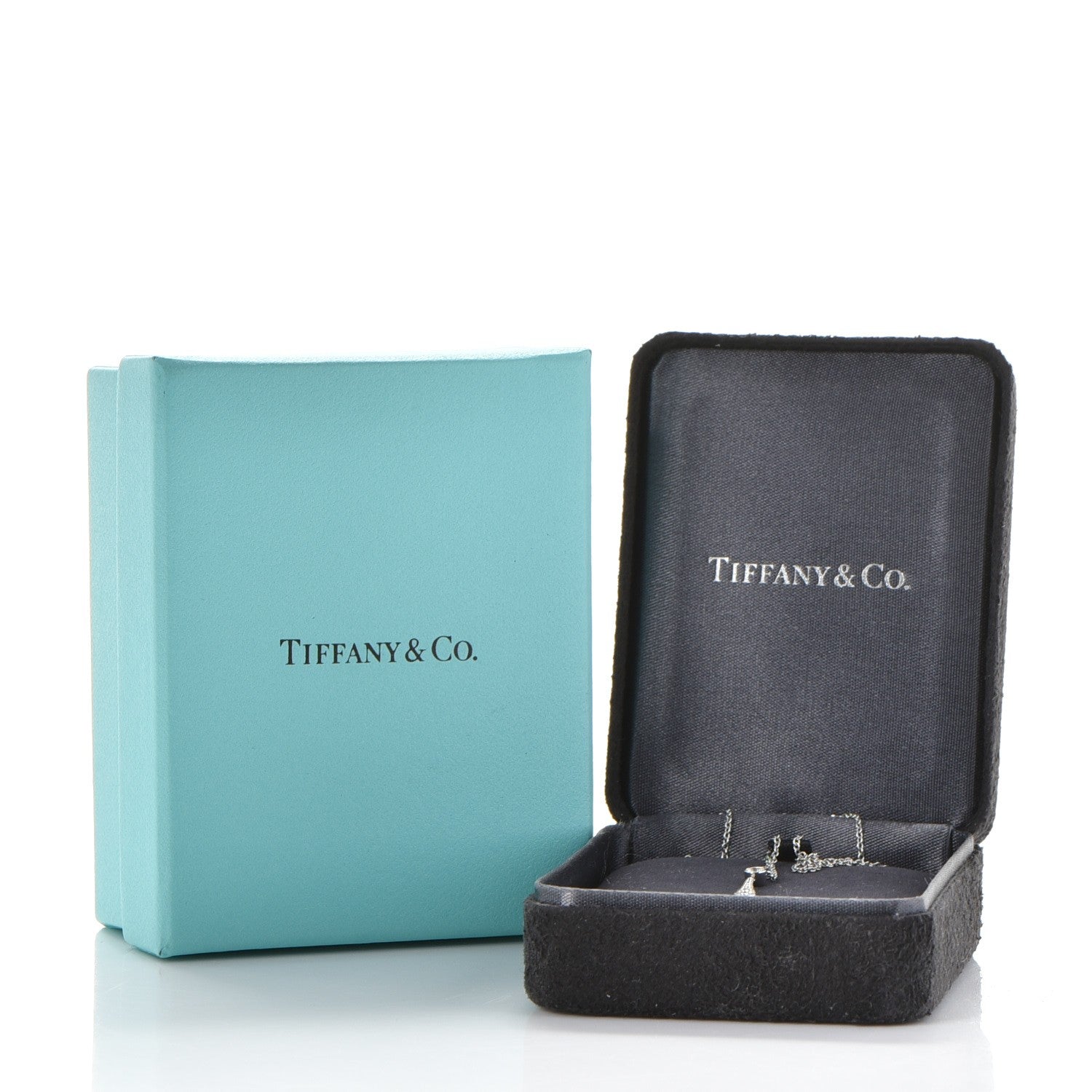 Tiffany Platinum Diamond Jazz Swing Drop Pendant Necklace 8 of 8