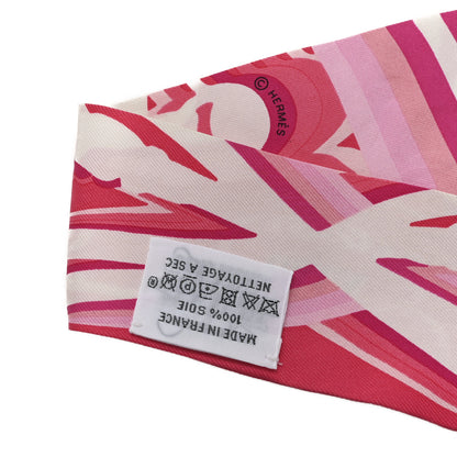Hermes Silk Brides De Gala Shadow Twilly Rose White Fuchsia 3 of 3