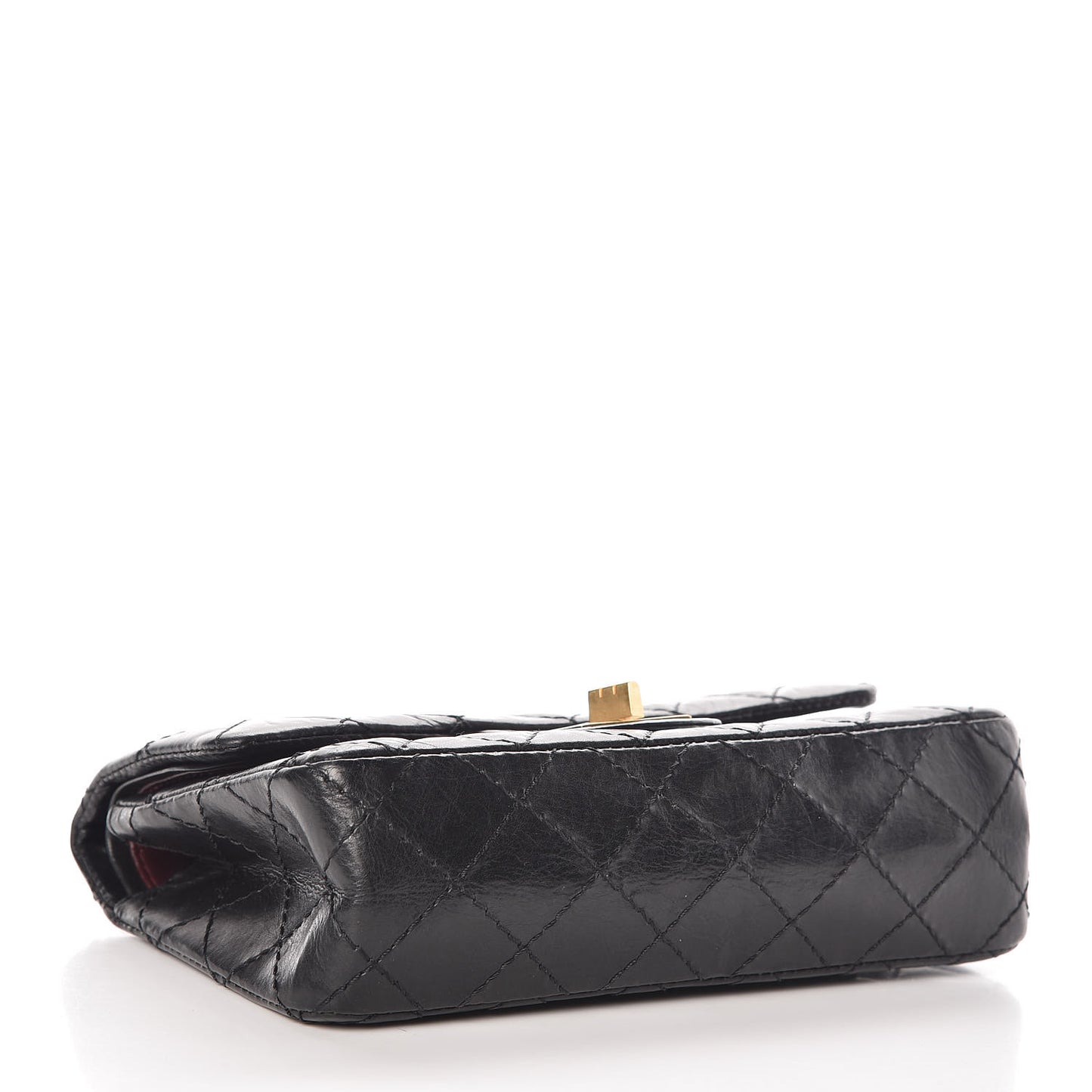 Aged Calfskin Quilted 50th Anniversary 2.55 Reissue 224 Flap Black