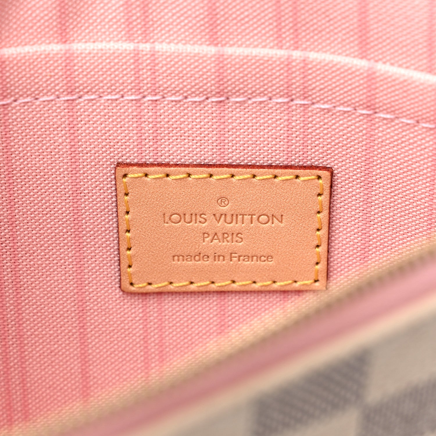 Louis Vuitton Damier Azur Neverfull MM GM Pochette Rose Ballerine 6 of 9