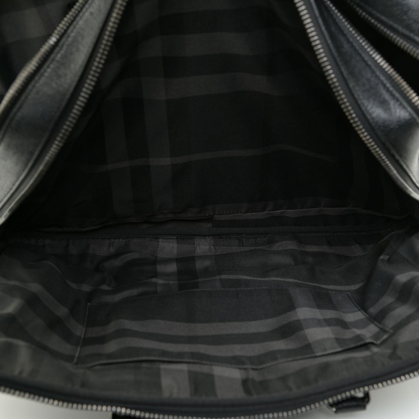 Textured Calfskin Briefcase Black