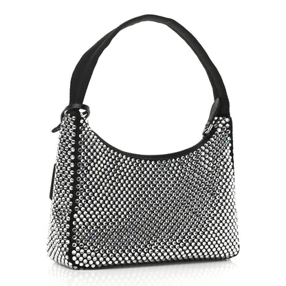 Prada Satin Crystal Mini Re-Edition 2000 Bag Cristal 3 of 8
