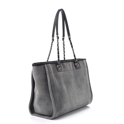Chanel Canvas Small Deauville Tote Grey 3 of 7