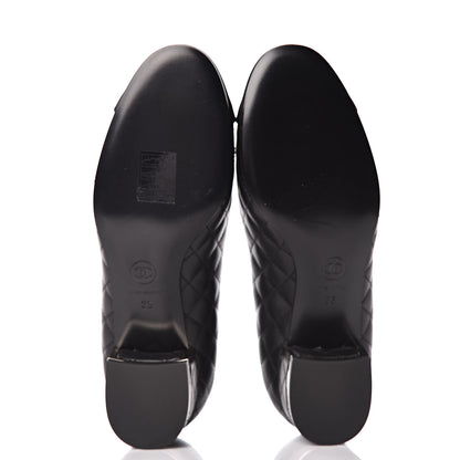 Chanel Aged Calfskin Grosgrain Quilted Cap Toe Pumps 35 Black 5 of 10