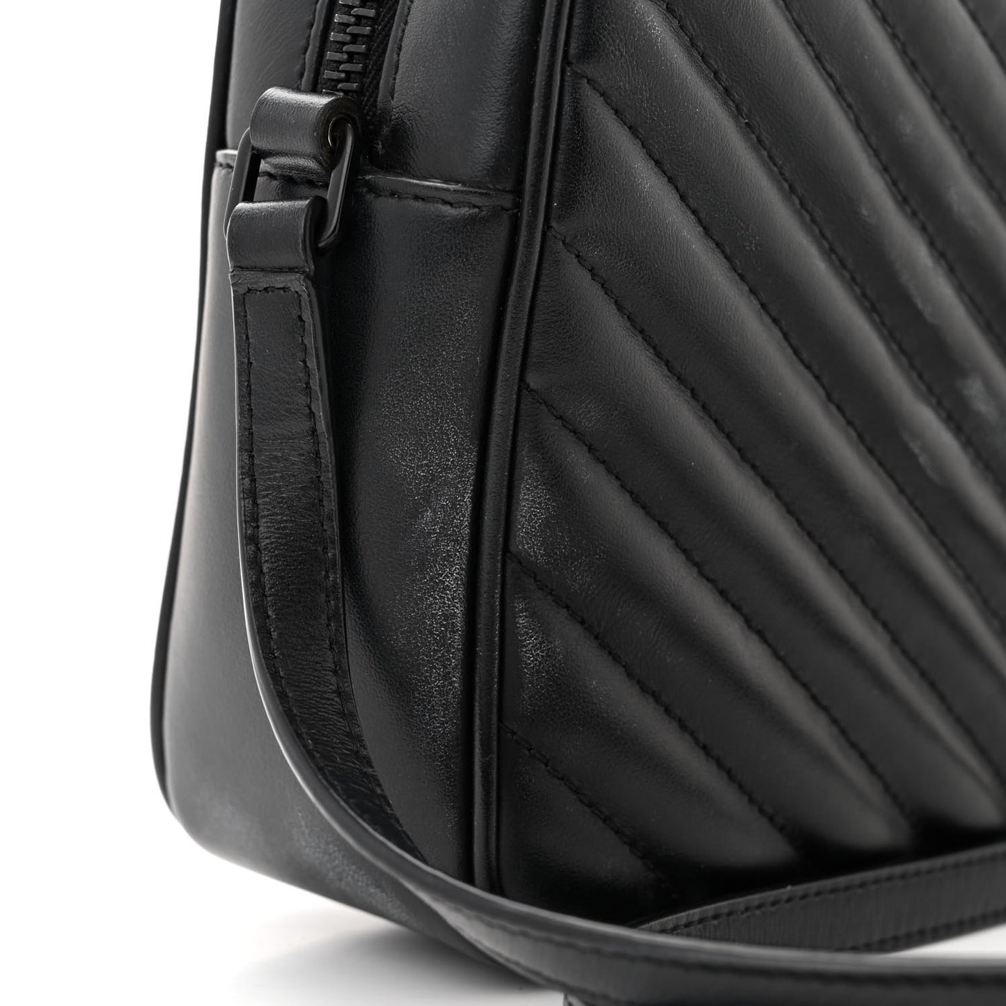Calfskin Matelasse Monogram Monochrome Lou Camera Bag Black
