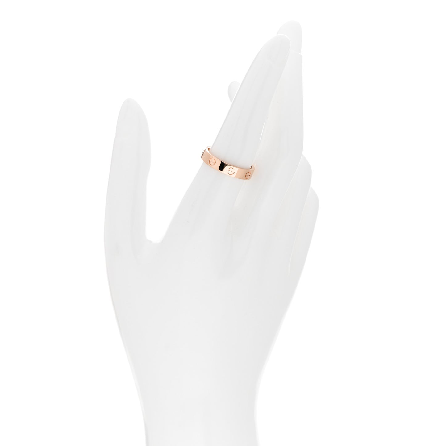 18K Pink Gold Diamond LOVE Wedding Band Ring 55 7.25
