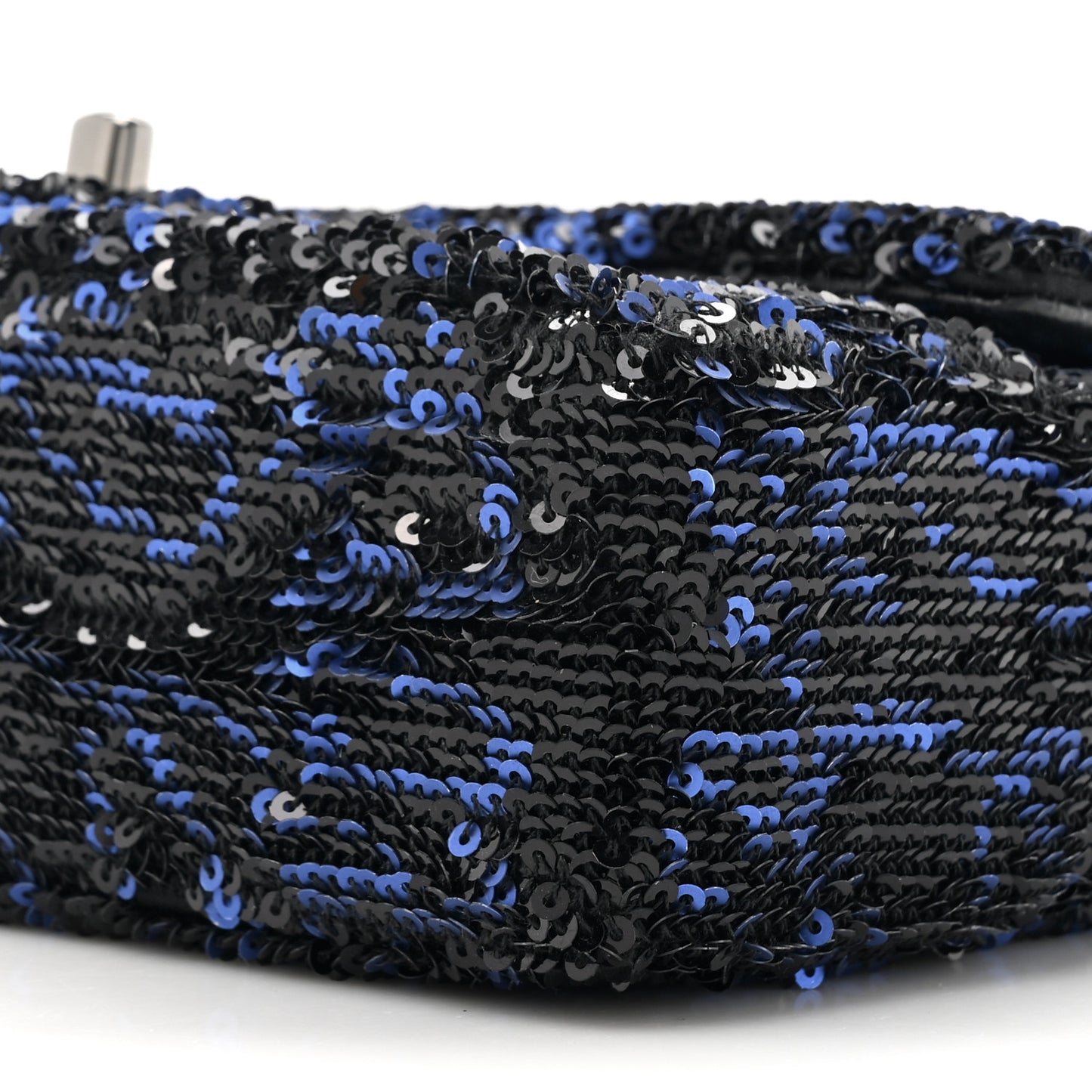 Sequin Logo Mini Rectangular Flap Black Blue