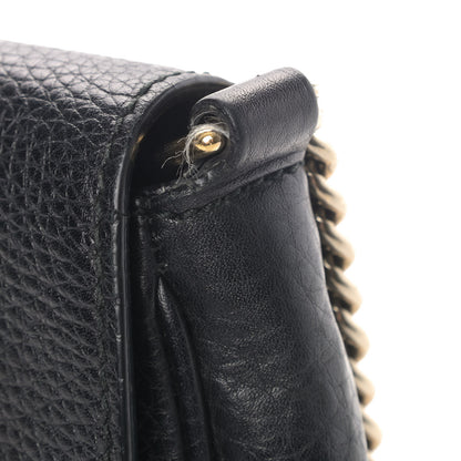 Gucci Pebbled Calfskin Medium Soho Flap Crossbody Black 8 of 10