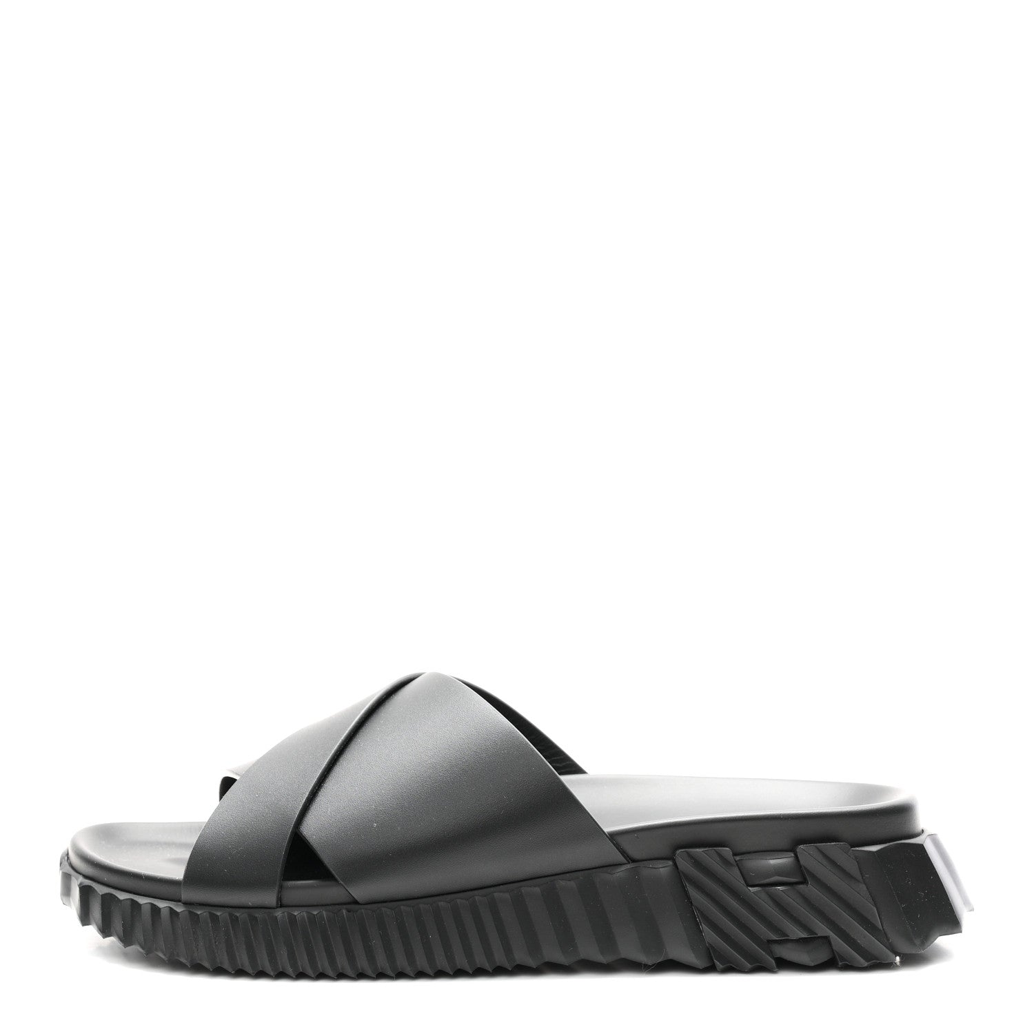 Hermes Nappa Mens Infra Sandals 42 Black 1 of 10