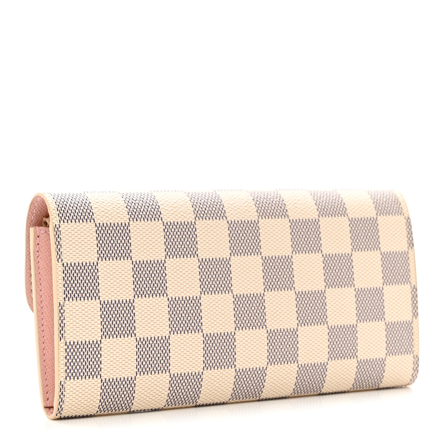 Louis Vuitton Damier Azur Emilie Wallet Rose Ballerine 3 of 7