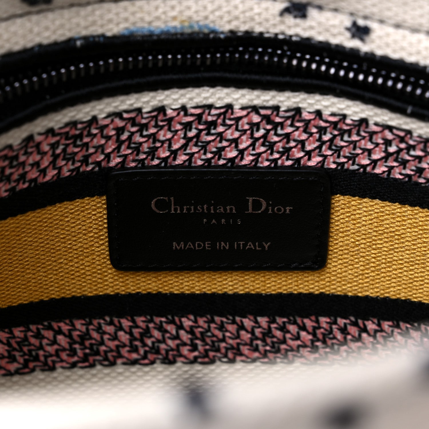 Christian Dior Canvas Embroidered Ciel De Reve Medium Lady D-Lite Latte Multicolor 6 of 8