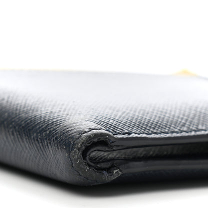 Prada Saffiano Bi-Fold Wallet Baltico Girasole 9 of 10