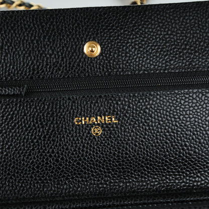 Chanel Caviar Quilted Wallet On Chain WOC Black 6 of 8