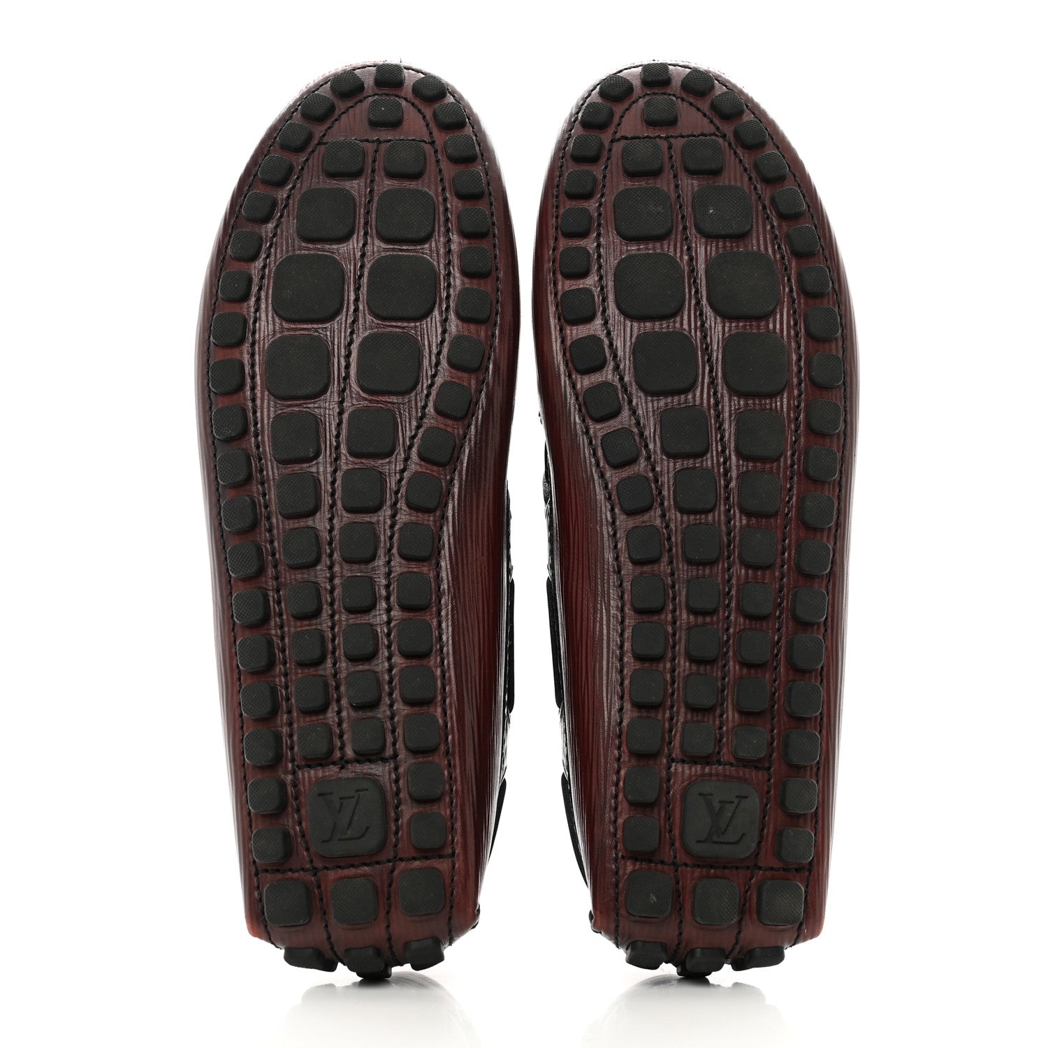 Louis Vuitton Epi Mens Arizona Car Shoe Moccasin Loafers 10 Bordeaux 6 of 7