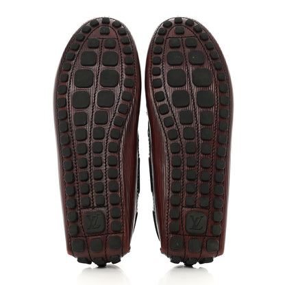 Louis Vuitton Epi Mens Arizona Car Shoe Moccasin Loafers 10 Bordeaux 6 of 7