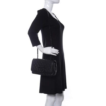 Chanel Calfskin Quilted Medium CC Filigree Flap Black 2 of 11