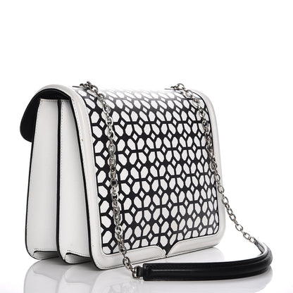 Alexander McQueen Calfskin Heroine Chain Satchel Ivory Black 3 of 16