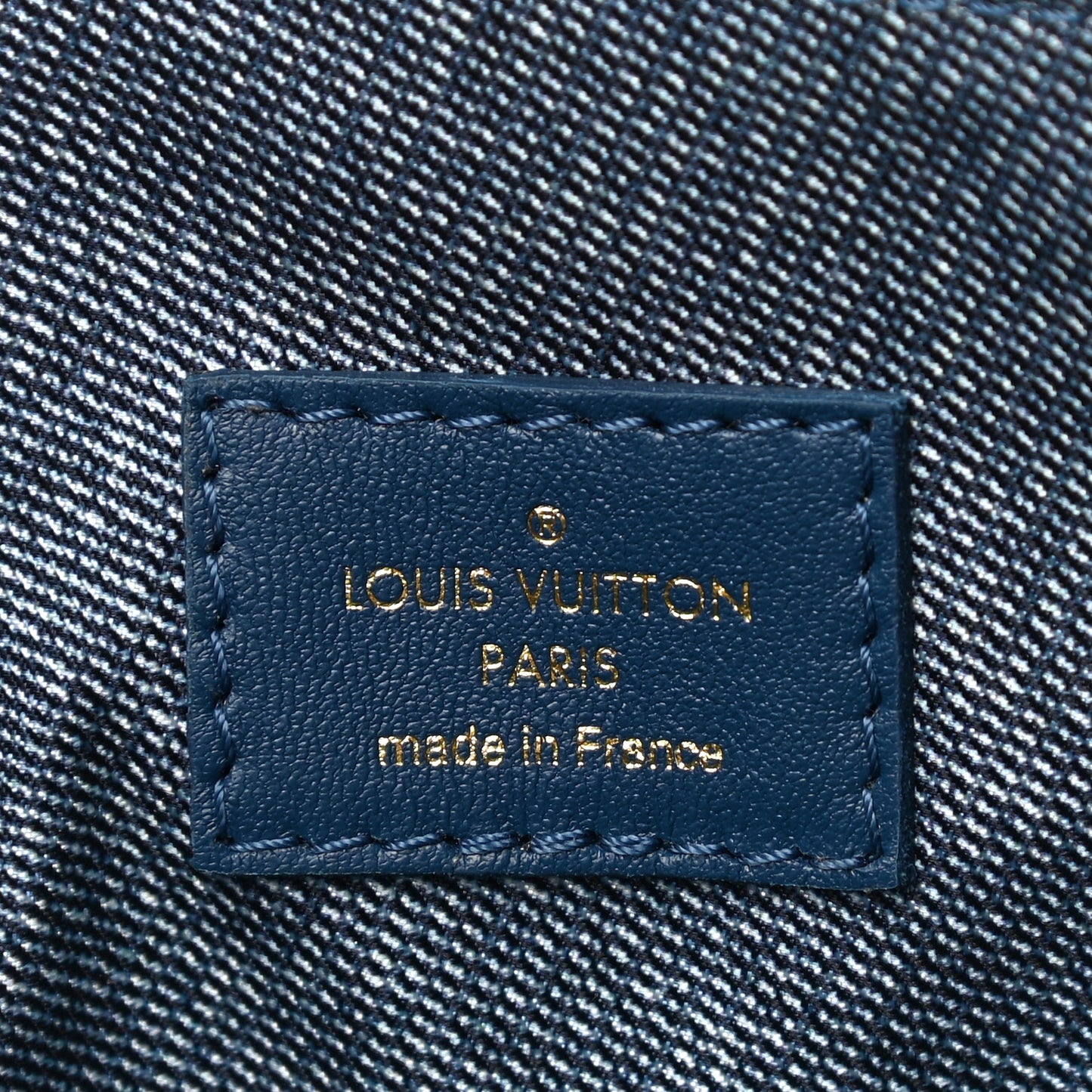 Lambskin Embossed Monogram Coussin PM Denim Blue