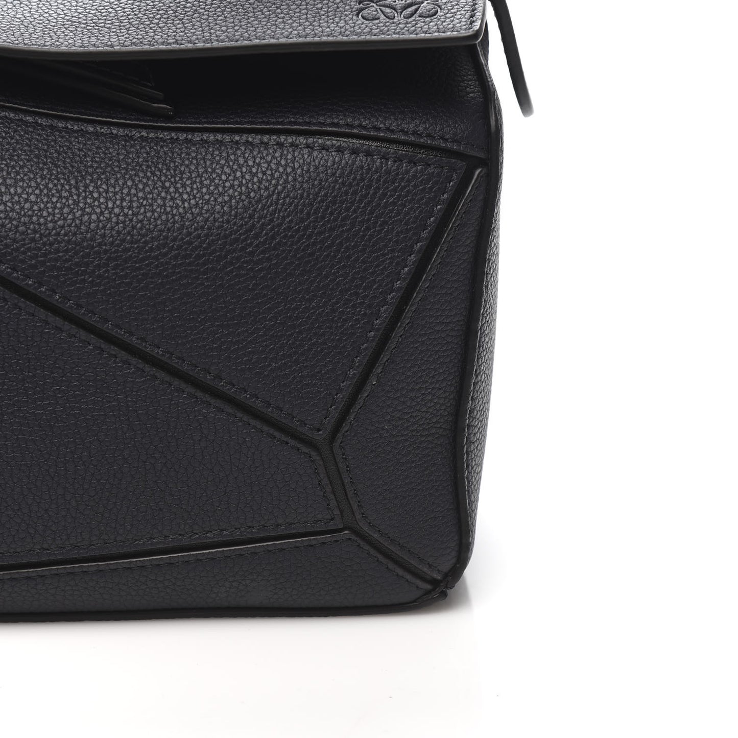 Calfskin Small Puzzle Bag Midnight Blue Black