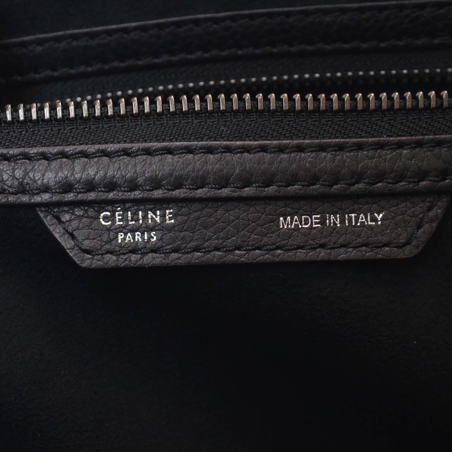 Celine Drummed Calfskin Mini Luggage Black 7 of 9