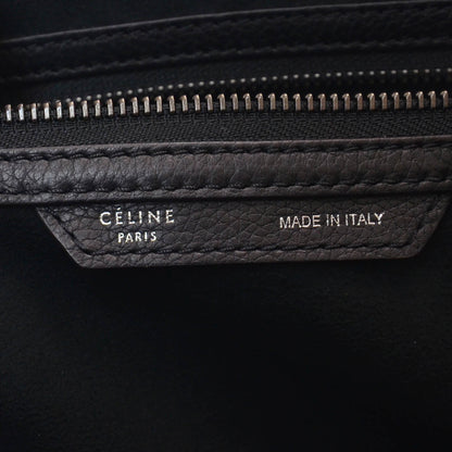 Celine Drummed Calfskin Mini Luggage Black 7 of 9