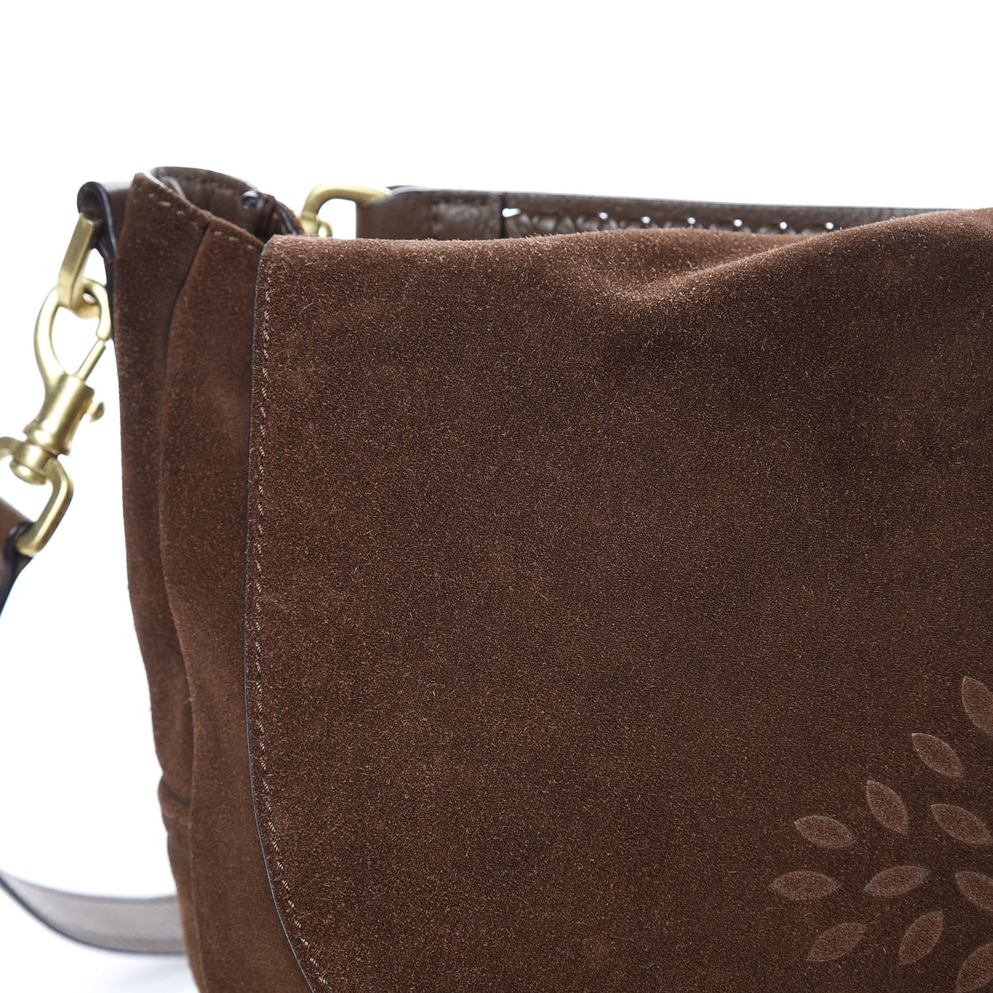 Suede Effie Satchel Brown