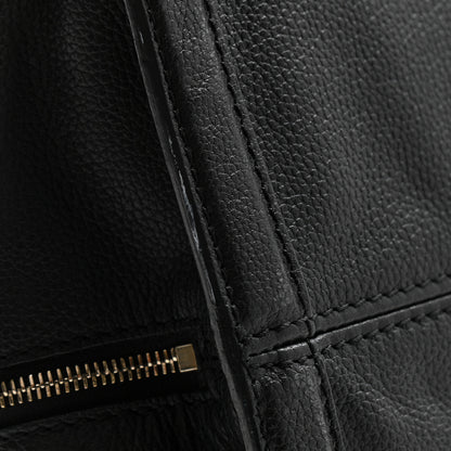 Alexander McQueen Pebbled Calfskin Large Skull Padlock Zip Around Tote Black 12 of 15