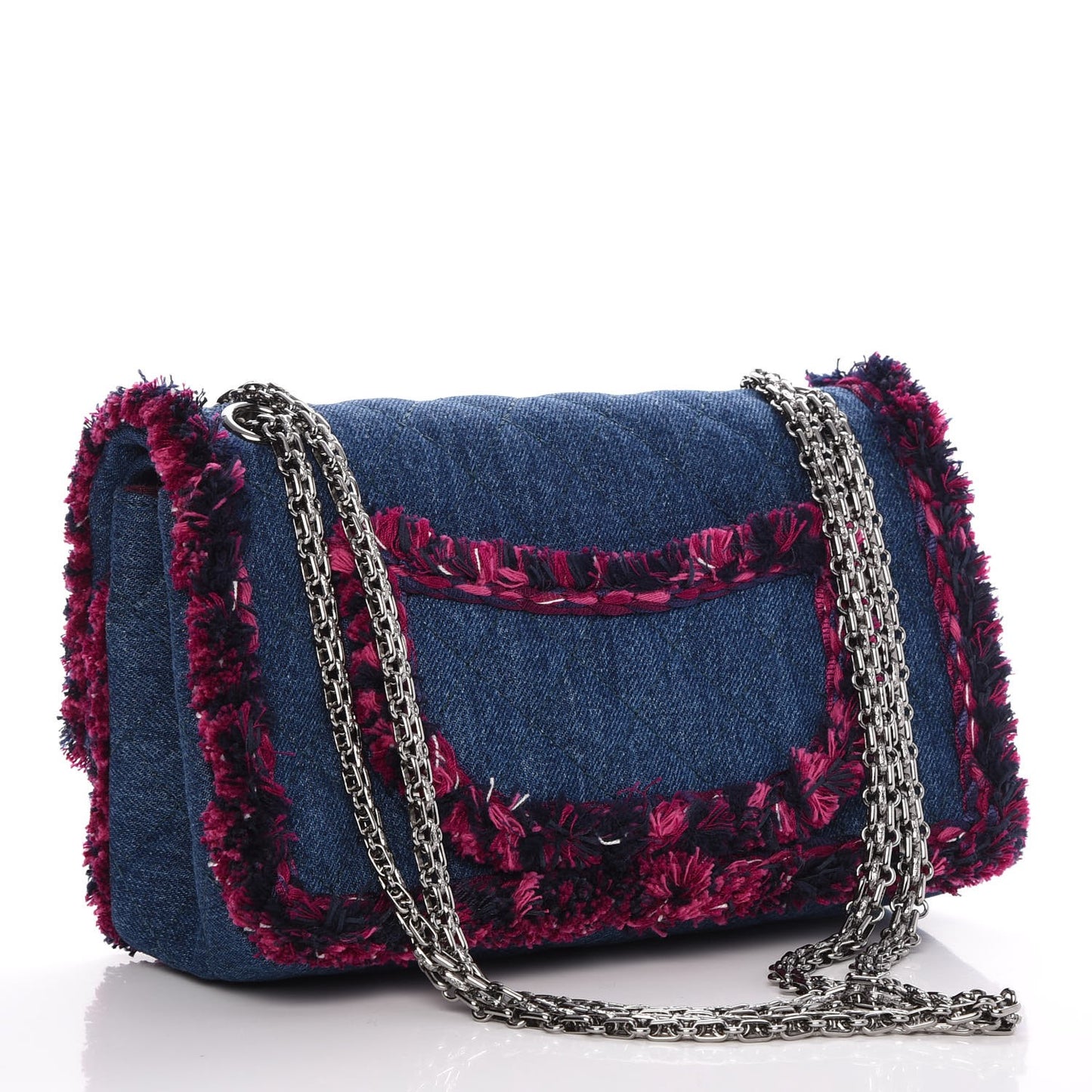 Denim Tweed 2.55 Reissue 225 Flap Blue Dark Pink