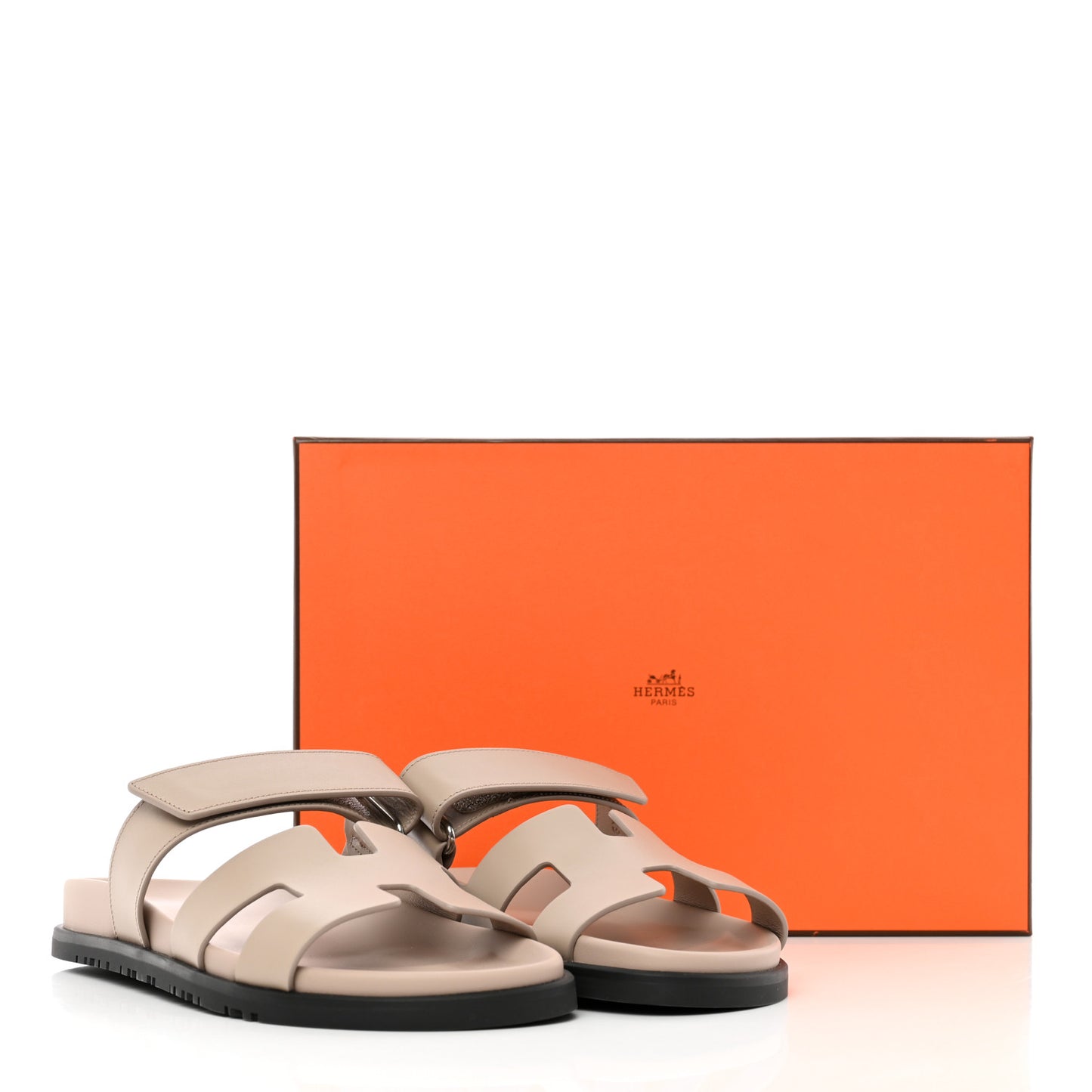 Calfskin Womens Chypre Sandals 38 Beige Mastic