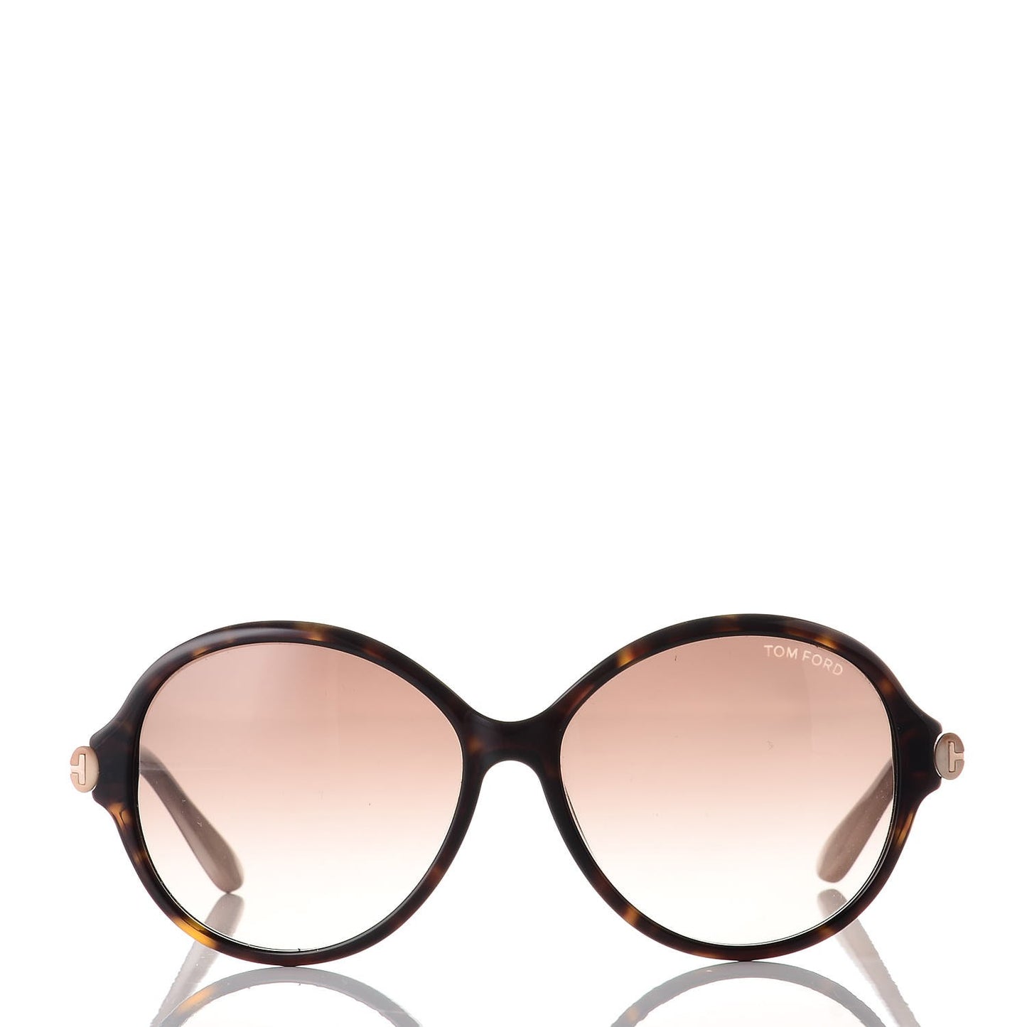 Round Milena Sunglasses TF343 Havana